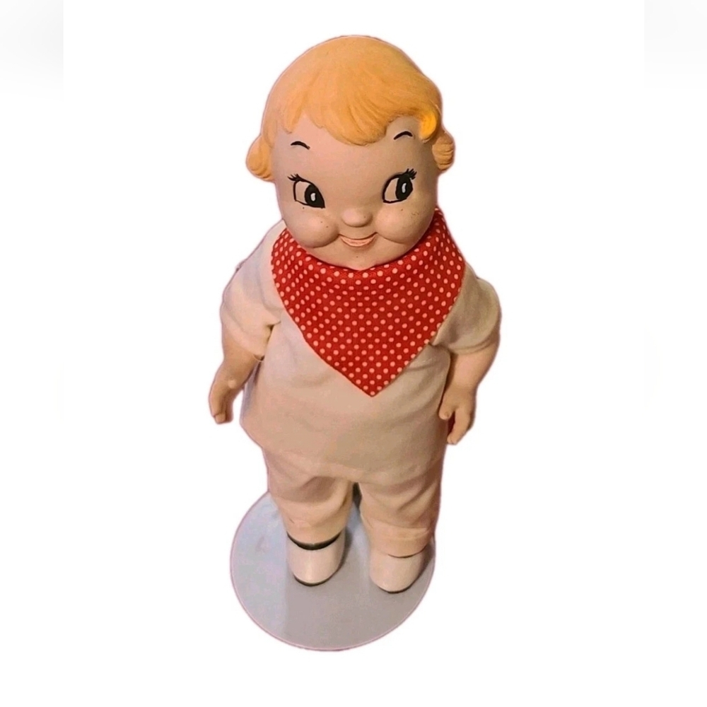 Precious Looking Vintage Campbell Soup Kid Porcelain Boy Doll